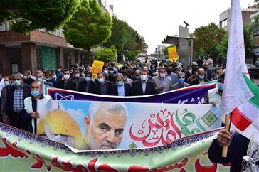 حضور خانواده بزرگ دانشگاه علوم پزشکی تبریز در راهپیمایی روز جهانی قدس 