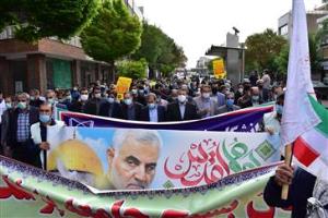 حضور خانواده بزرگ دانشگاه علوم پزشکی تبریز در راهپیمایی روز جهانی قدس 